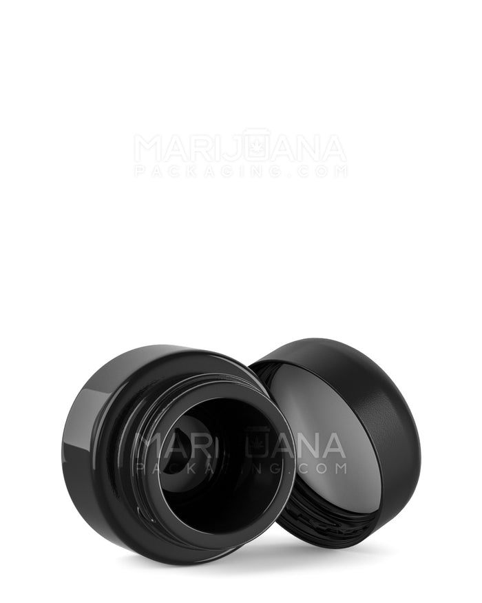 Child Resistant Glossy Black Glass Concentrate Containers w/ Cap | 29mm - 5mL | Sample Image