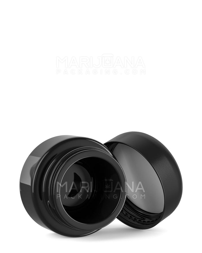 Child Resistant Glossy Black Glass Concentrate Containers w/ Cap | 32mm - 9mL | Sample Image