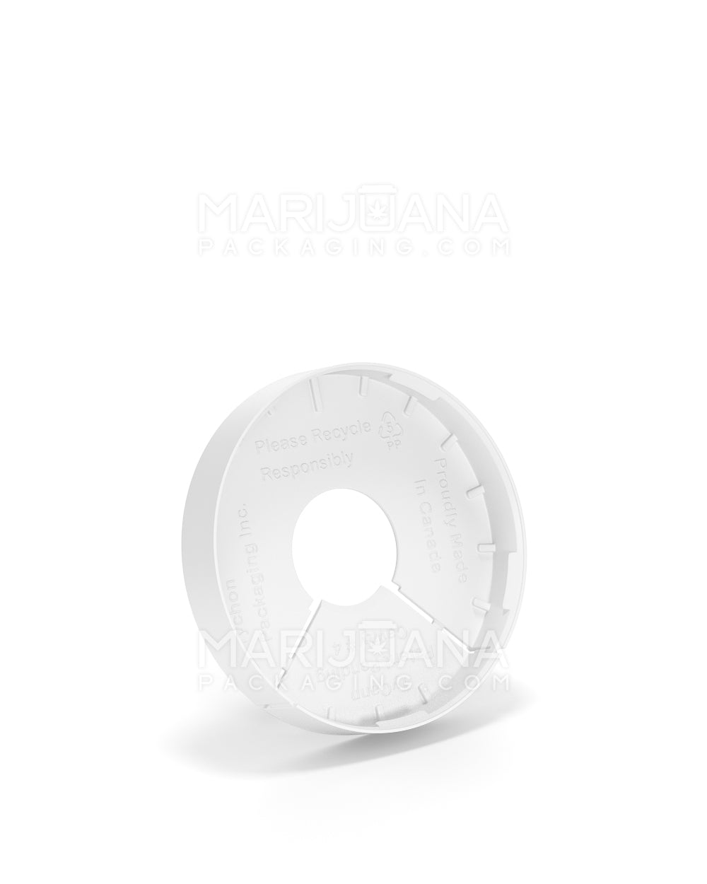 Child Resistant & Tamper Evident Snap On Plastic Caps for Beverage Can | 53mm - Matte White | Sample - 4