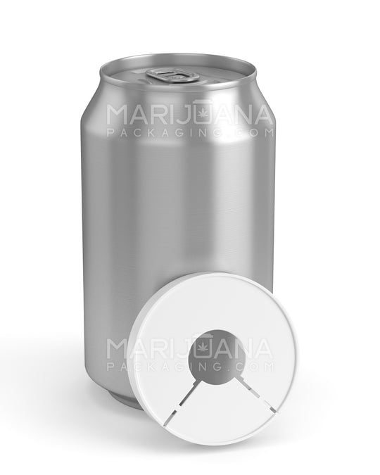 Child Resistant & Tamper Evident Snap On Plastic Caps for Beverage Can | 53mm - Matte White | Sample - 1