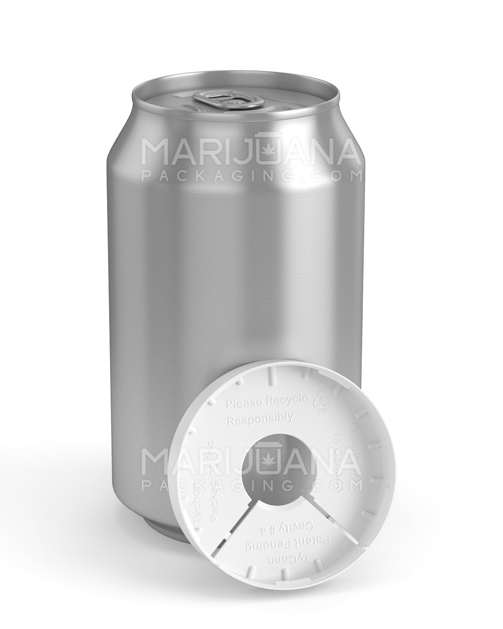 Child Resistant & Tamper Evident Snap On Plastic Caps for Beverage Can | 53mm - Matte White | Sample - 8