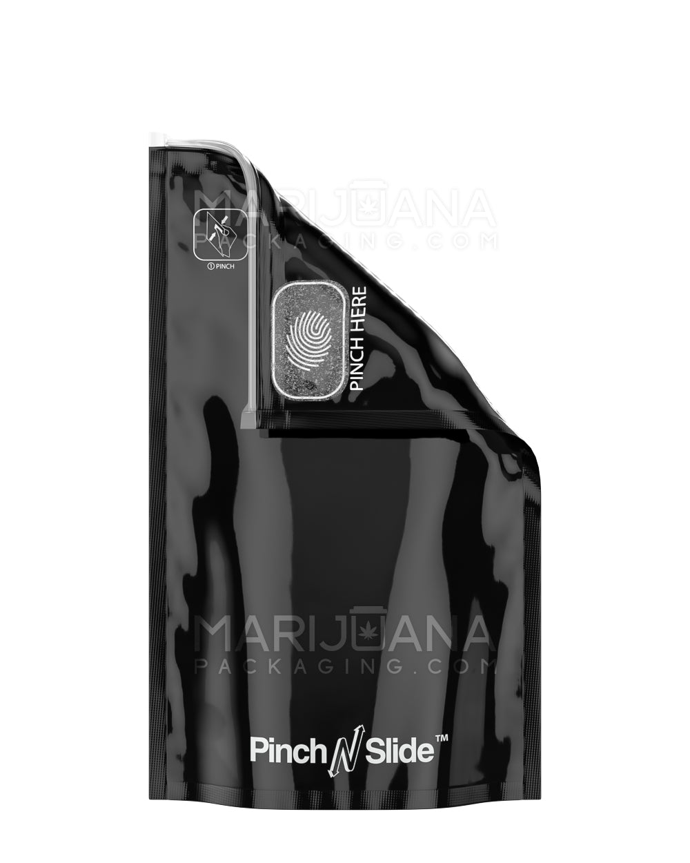 Child Resistant | Pinch N Slide ASTM Black Mylar Bags | 5in x 8.5in - 14g - 250 Count - 3