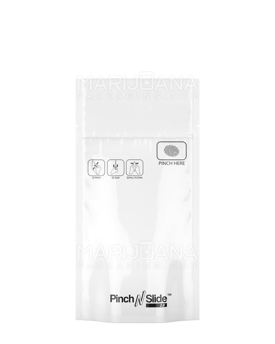 Child Resistant & Tamper Evident Pinch N Slide 2.0 White Mylar Bags | 3.5in x 5in - 3.5g | Sample - 1