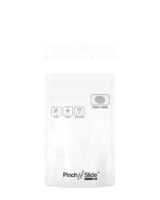 Child Resistant & Tamper Evident Pinch N Slide 3.0 Matte White Mylar Bags | 3.6in x 5.7in - 3.5g | Sample - 1