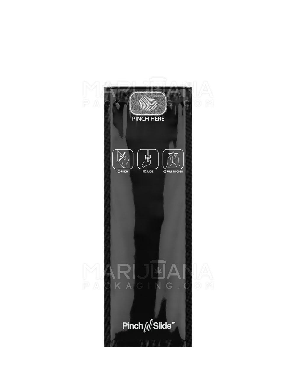 Child Resistant Pinch N Slide ASTM Matte Black Mylar Bags | 2.4in x 7.2in - 2.5g | Sample - 1