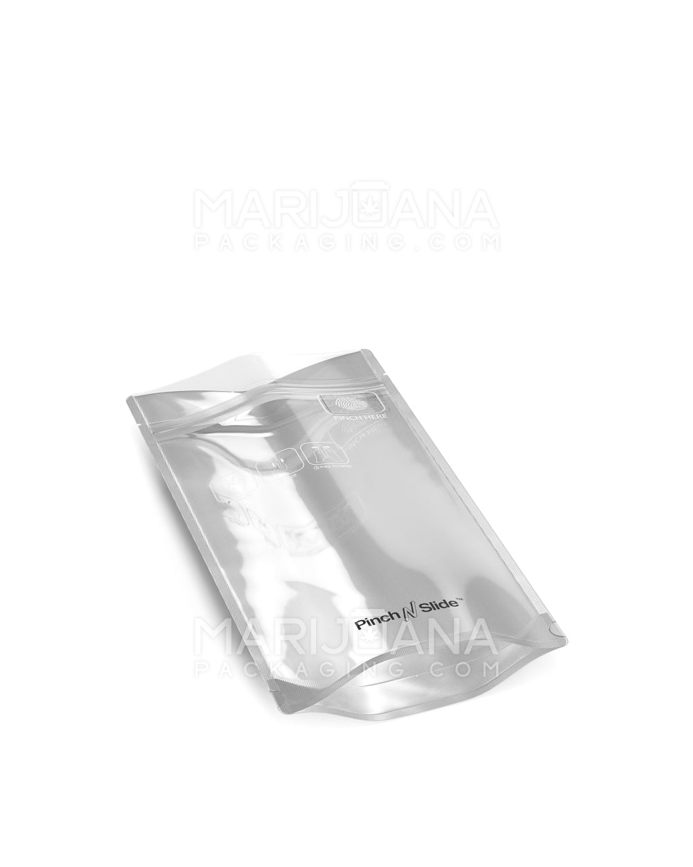 Child Resistant & Tamper Evident | Pinch N Slide 3.0 Matte White Vista Mylar Bags | 4in x 7.4in - 7g - 250 Count - 6