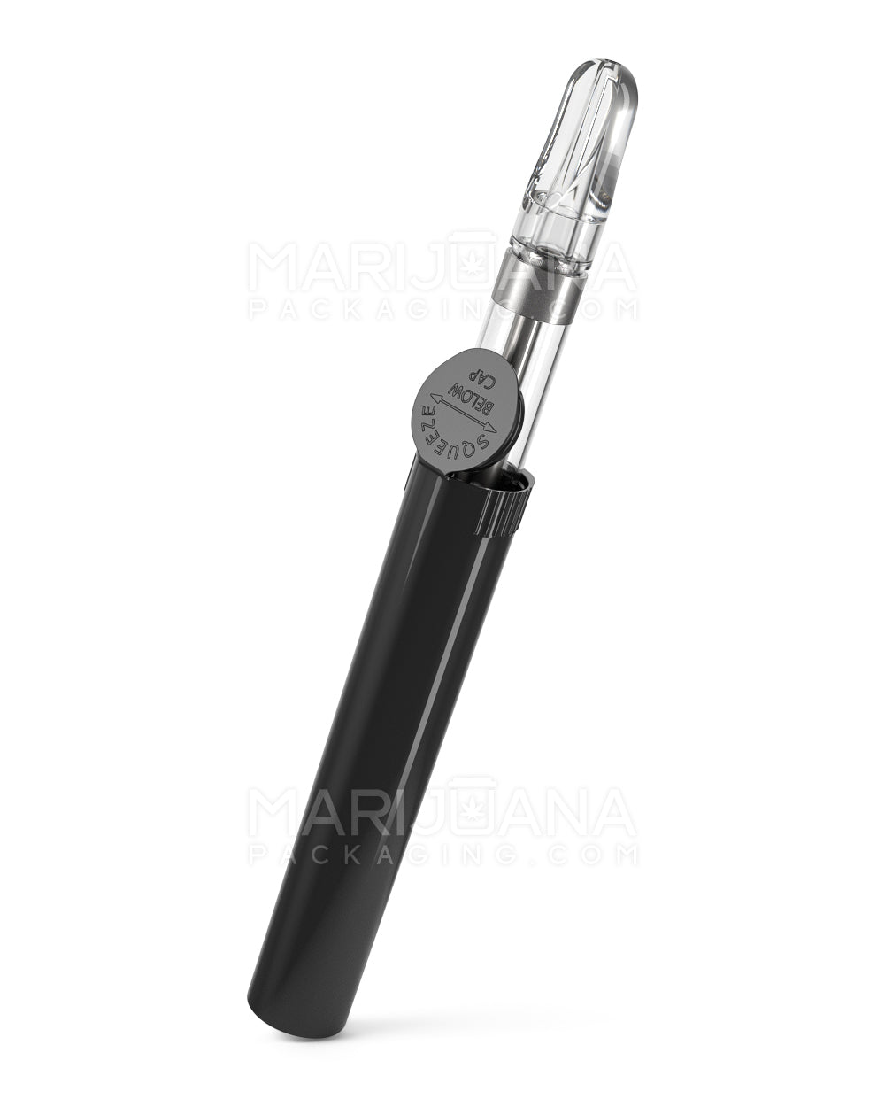 Child Resistant | Pop Top Vape Cartridge Tube | 80mm - Black - 1000 Count - 6