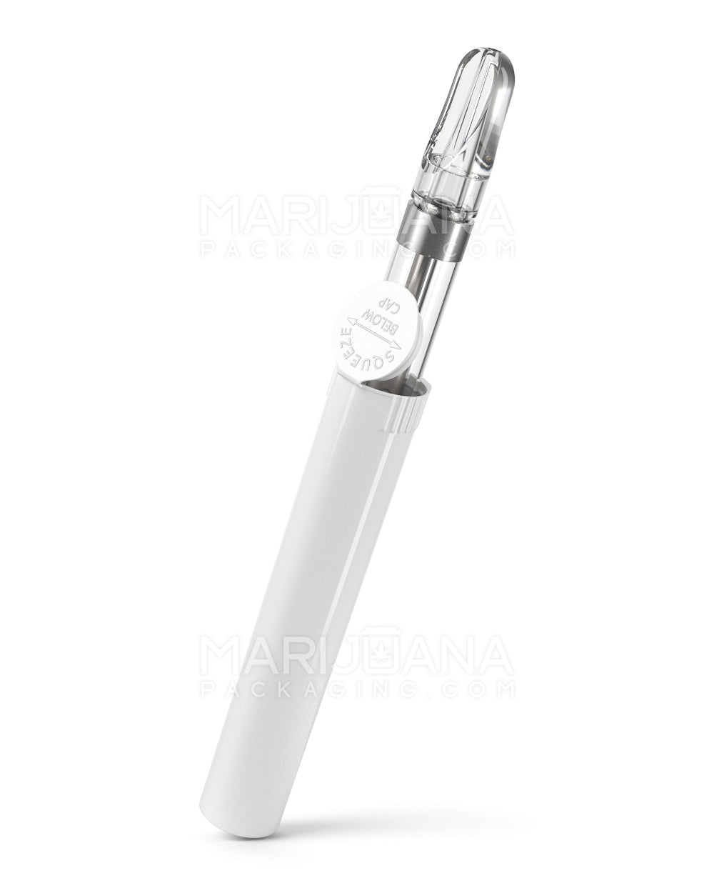 Child Resistant | Pop Top Vape Cartridge Tube | 80mm - White - 1000 Count - 6