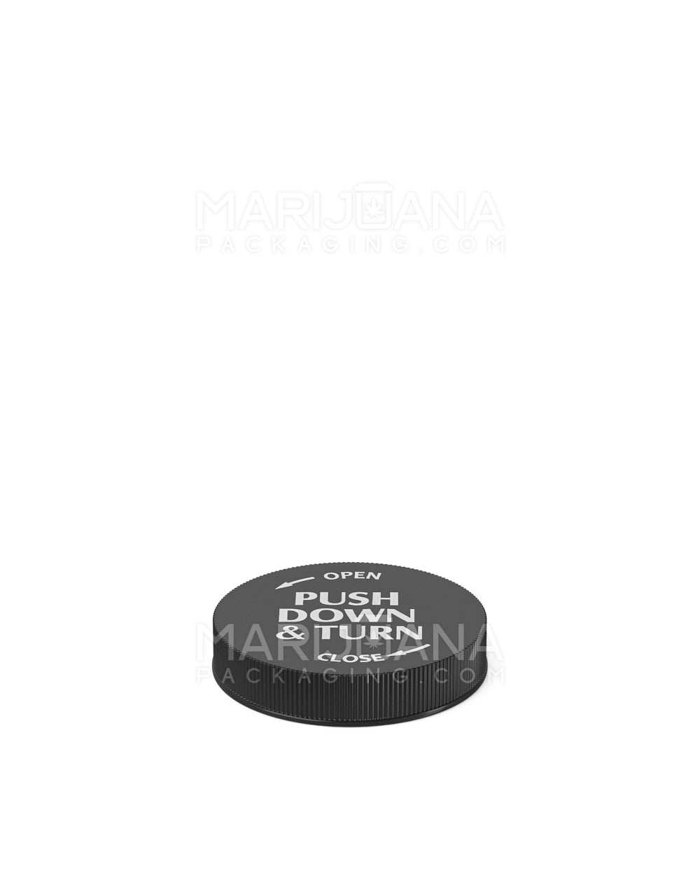 Child Resistant | Opaque Black Push Down & Turn Cap Vial | 30dr - 7g - 180 Count - 12