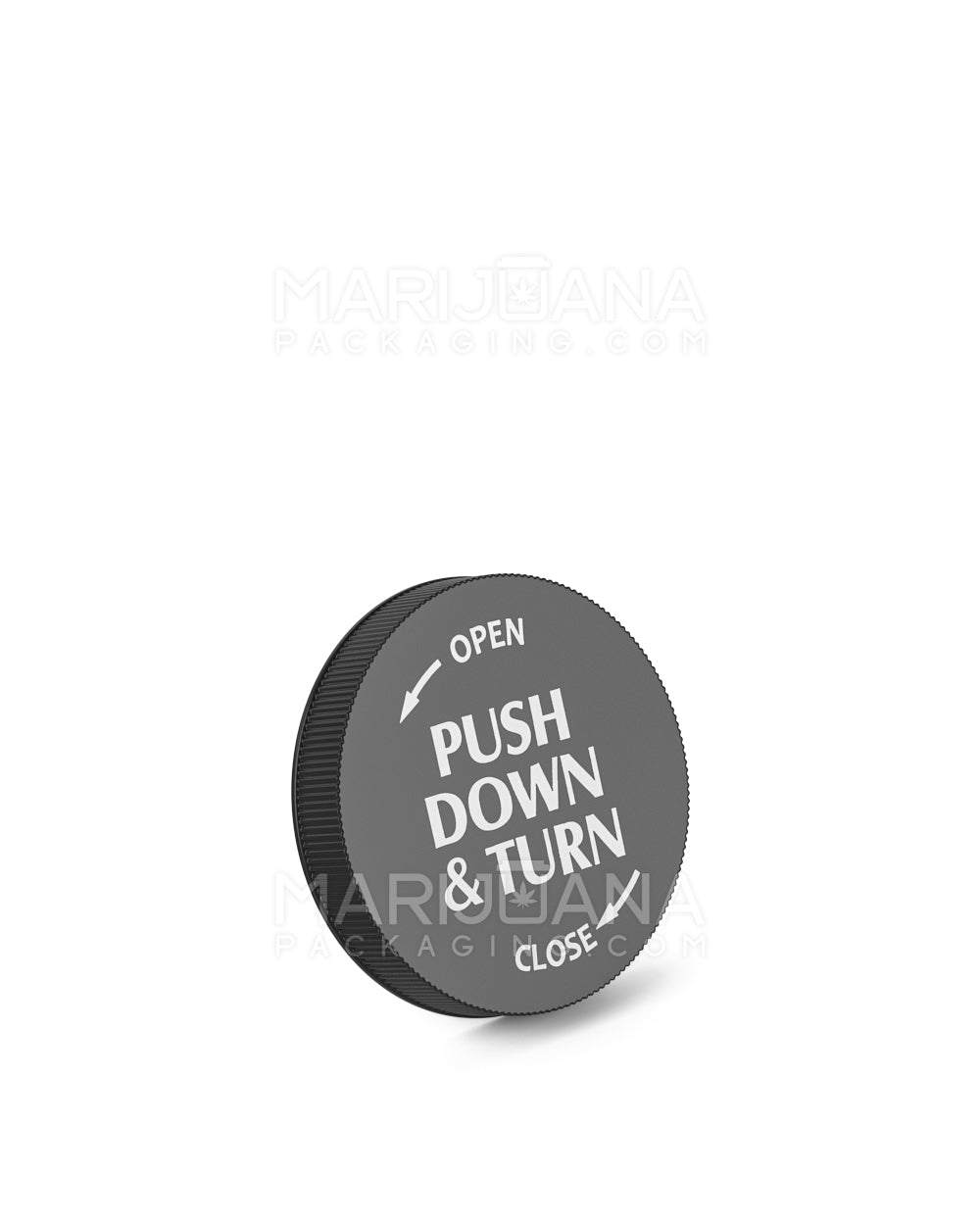 Child Resistant | Opaque Black Push Down & Turn Cap Vial | 40dr - 10g - 135 Count - 10