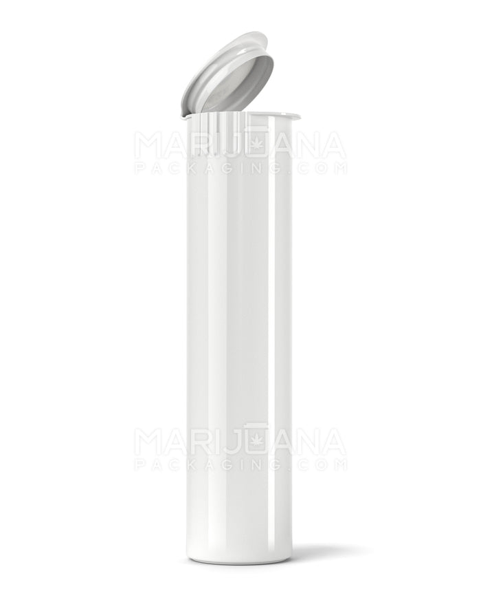 Child Resistant Pop Top Opaque Plastic Pre-Roll Tubes | 78mm - White | Sample Image