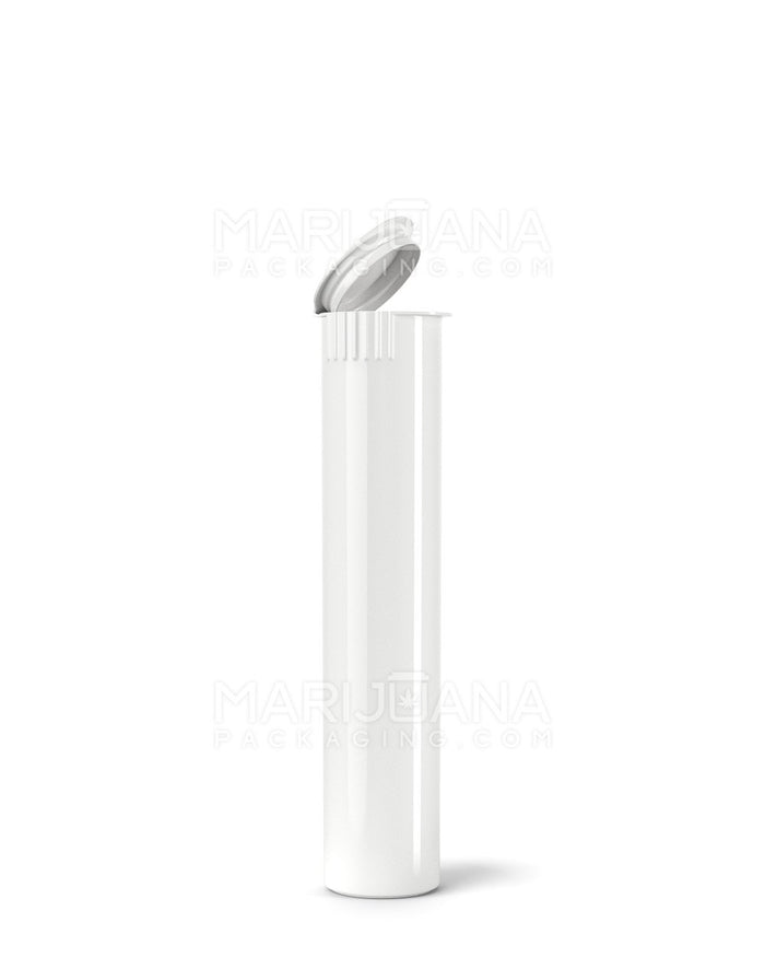 Child Resistant Pop Top Opaque Plastic Pre-Roll Tubes | 90mm - White | Sample Image