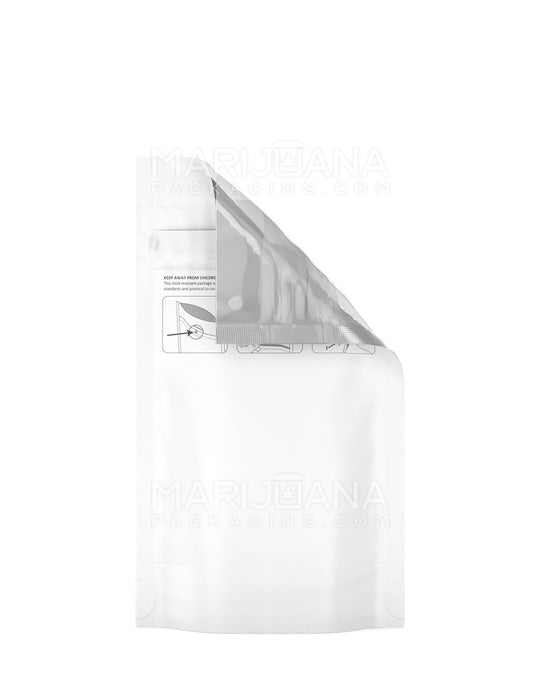 Child Resistant & Tamper Evident DymaPak Vista White Mylar Bag | 4in x 7in - 7g | Sample - 1