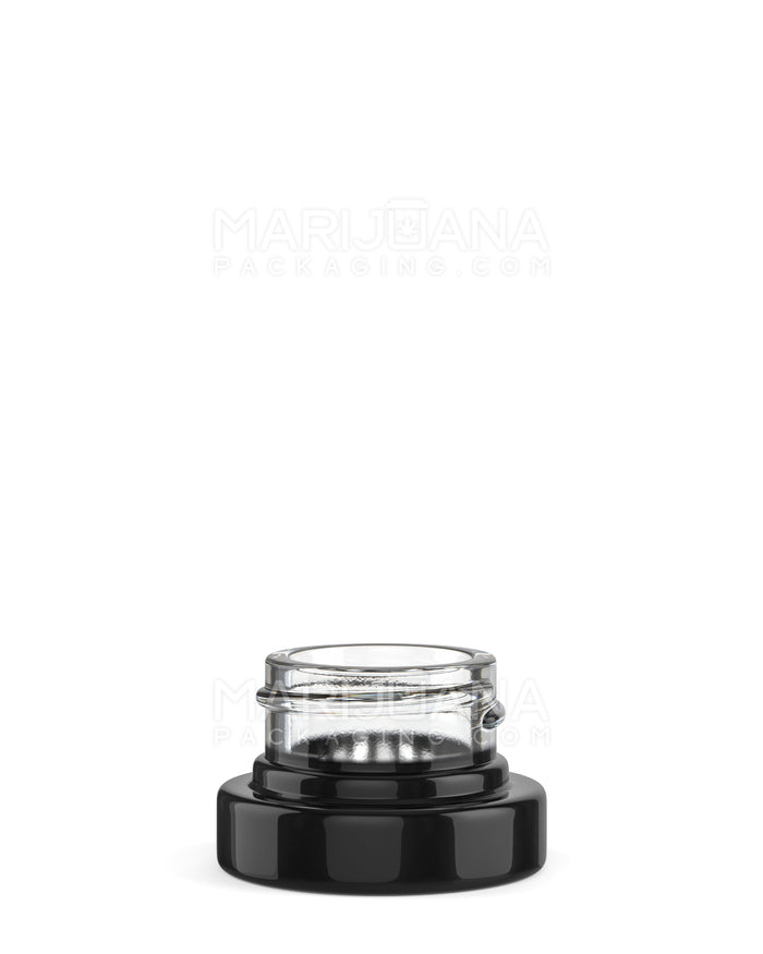 Glossy Black Glass Concentrate Containers w/ Metallized Interior | 28mm - 5mL - 400 Count Image