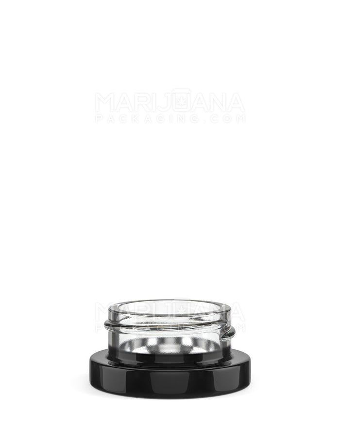 Glossy Black Glass Concentrate Containers w/ Metallized Interior | 38mm - 9mL | Sample Image