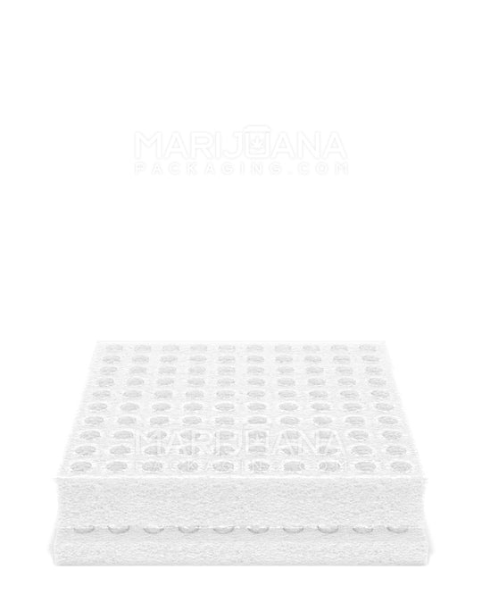 Reusable Foam Vaporizer Cartridge Filling Tray | 7in x 7in - White - 100 Slots - 1