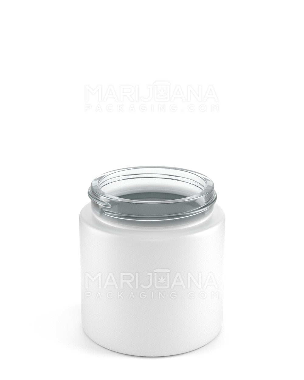 Straight Sided Glossy White Glass Jars | 48mm - 3oz | Sample - 2