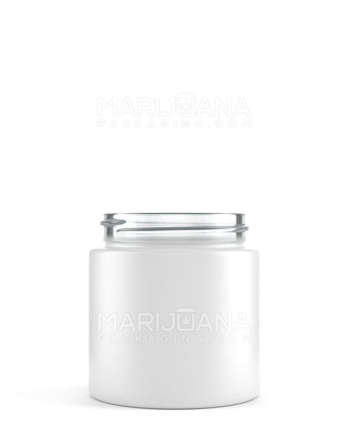 Straight Sided Glossy White Glass Jars | 48mm - 3oz | Sample Image