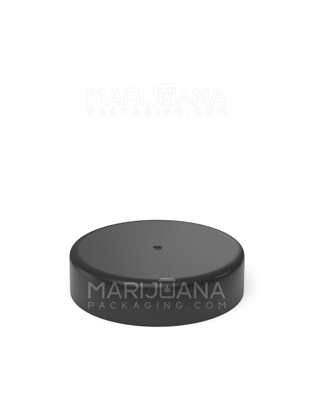 Child Resistant | Flat Push Down & Turn Plastic Caps w/ Foil Liner | 53mm - Matte Black - 120 Count - 3