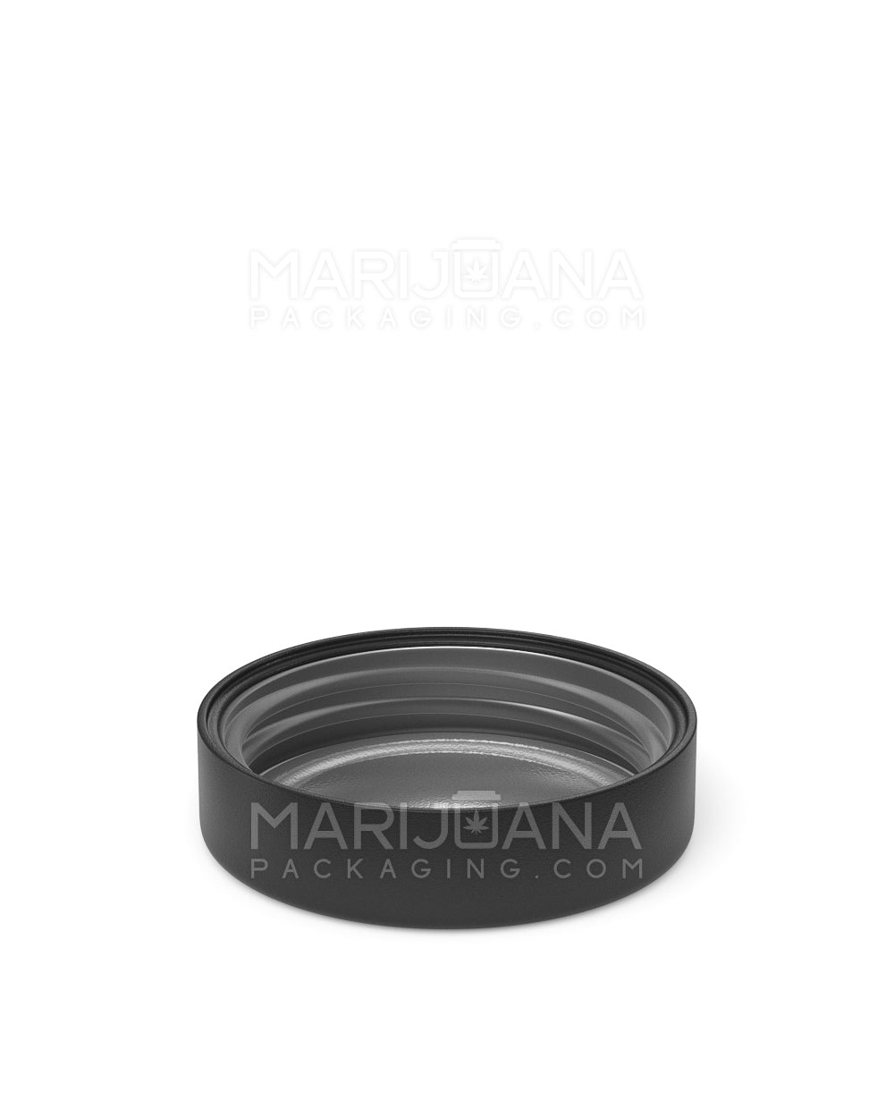 Child Resistant | Flat Push Down & Turn Plastic Caps w/ Foil Liner | 53mm - Matte Black - 120 Count - 4