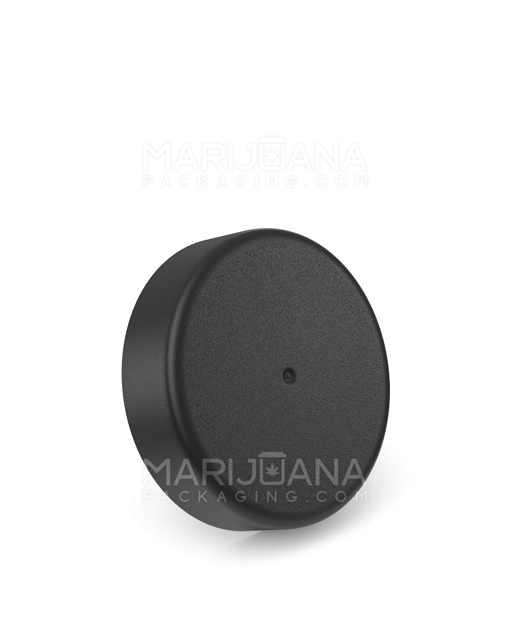 Child Resistant Flat Push Down & Turn Plastic Caps w/ Foil Liner | 53mm - Matte Black | Sample - 1