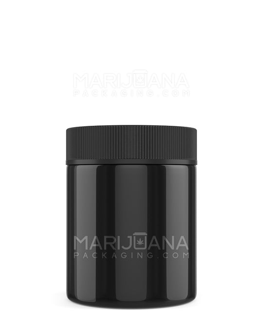 Child Resistant Black Glass Jars with Flush Black Cap | 50mm - 4oz | Sample - 1