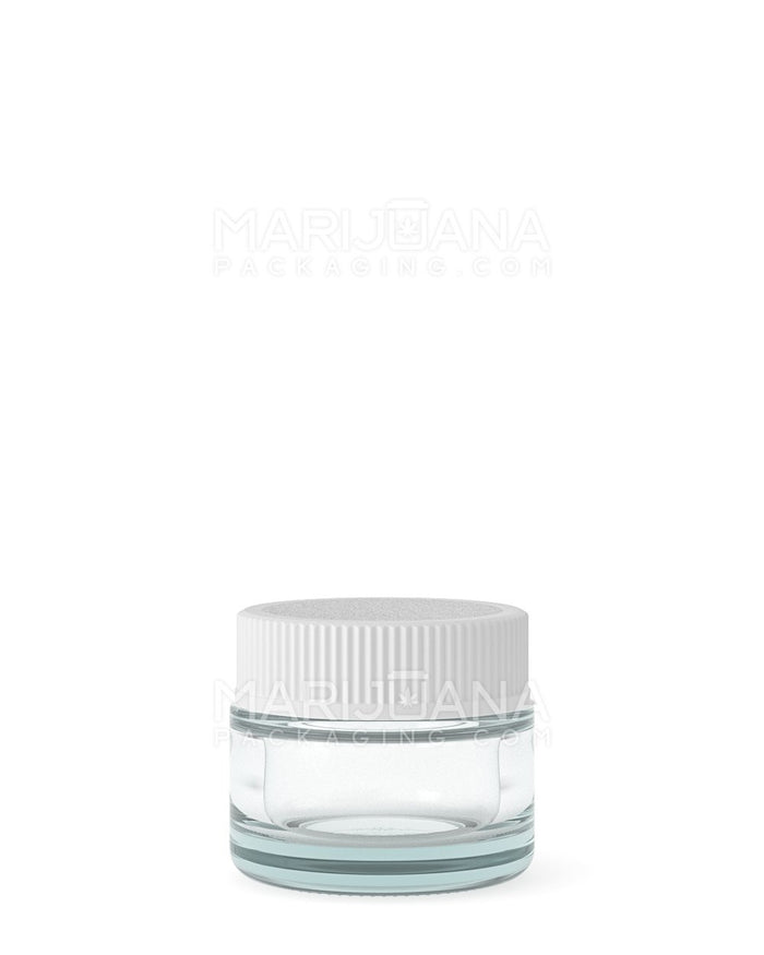 Glass Concentrate Jars with White Cap | 28mm - 5mL | Sample Image