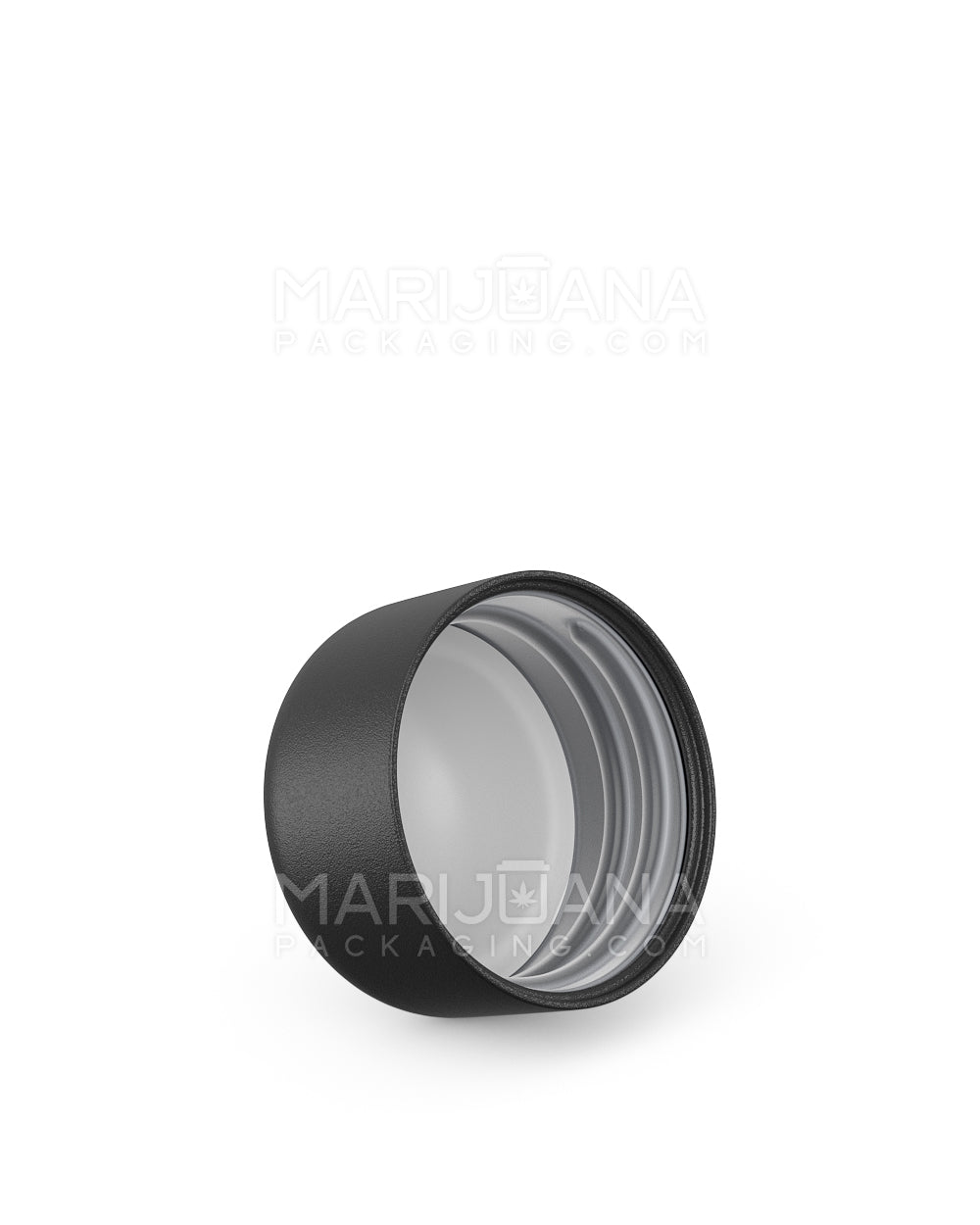 Child Resistant | Smooth Push Down & Turn Plastic Caps w/ Foam Liner | 28mm - Matte Black - 504 Count - 2