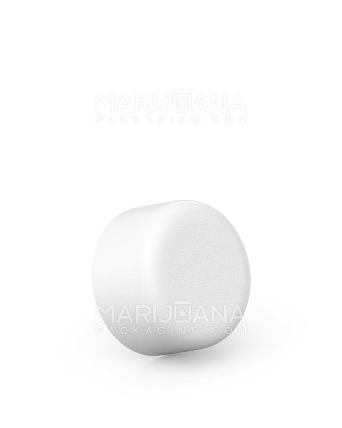 Child Resistant Smooth Push Down & Turn Plastic Caps | 28mm - Matte White | Sample Image