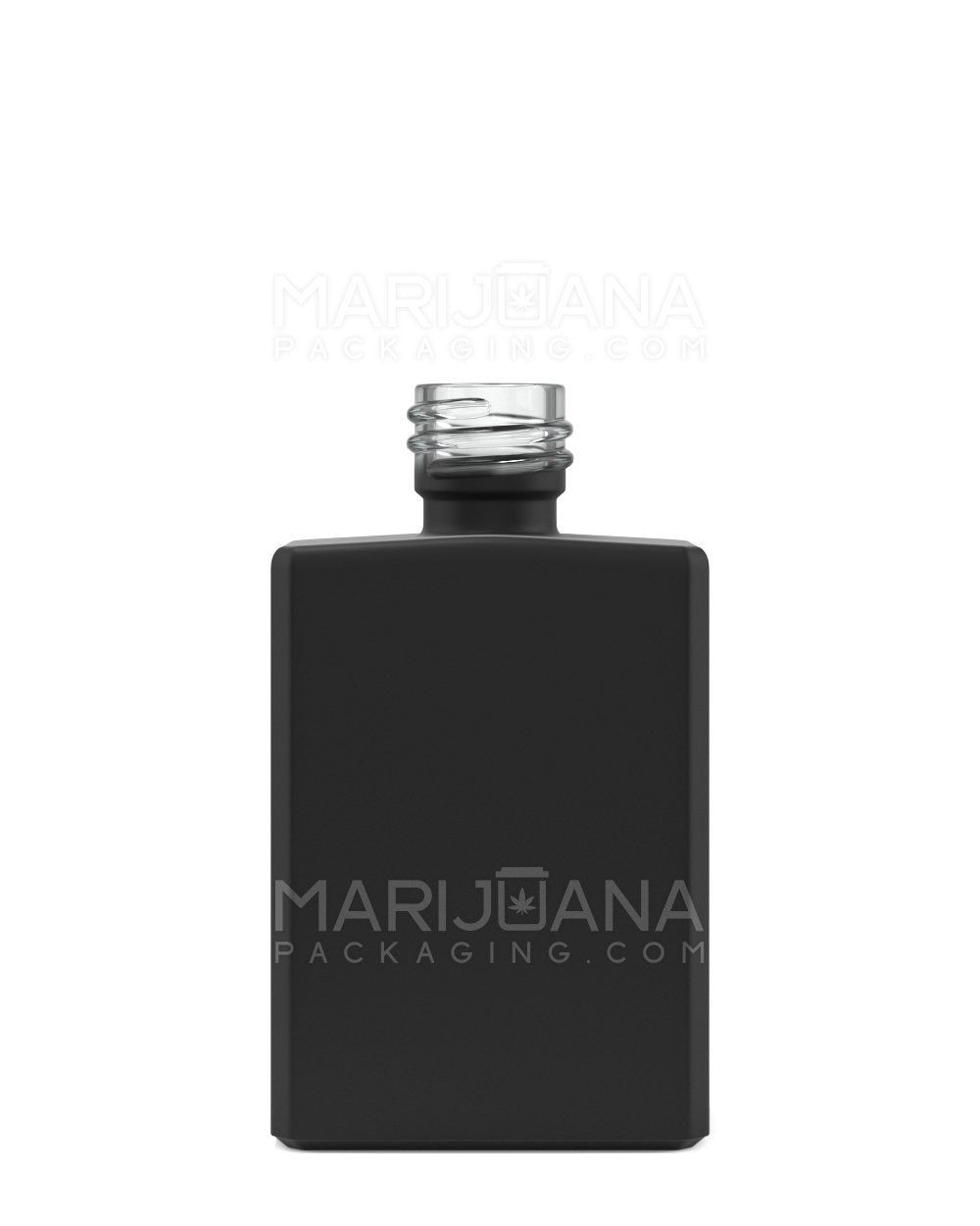 Child Resistant | Rectangular Glass Tincture Bottles w/ Black Ribbed Dropper Cap | 30mL - Matte Black | Sample - 5