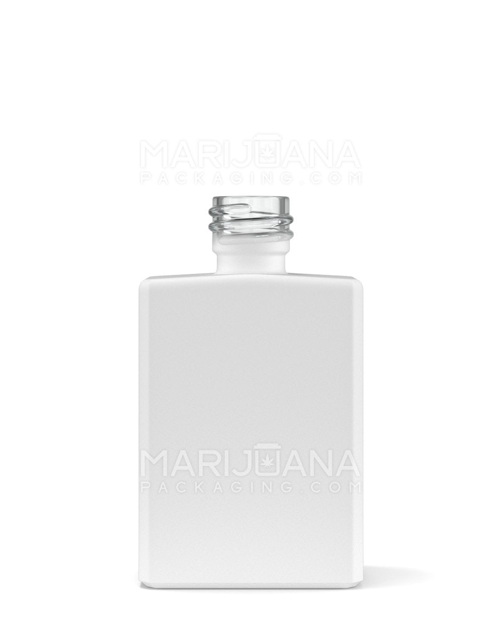 Child Resistant | Rectangular Glass Tincture Bottles w/ White Ribbed Dropper Cap | 30mL - Matte White | Sample - 5