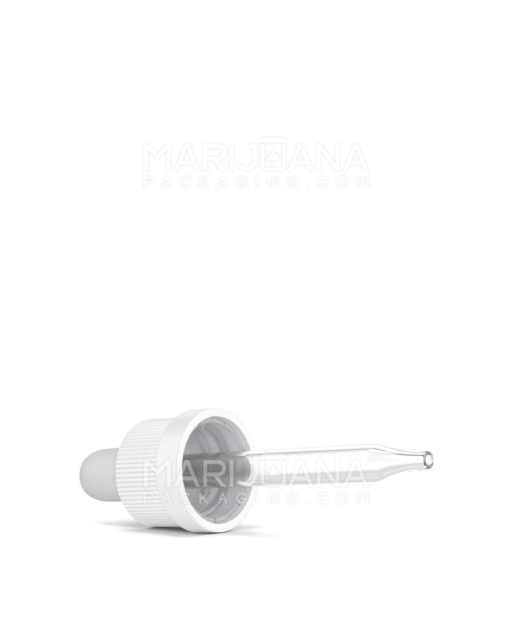 Child Resistant | Rectangular Glass Tincture Bottles w/ White Ribbed Dropper Cap | 30mL - Matte White | Sample - 9