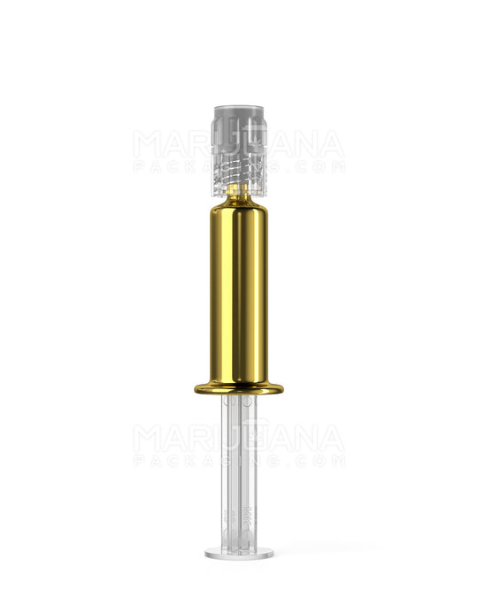 Luer Lock | Gold Glass Dab Applicator Syringes | 1mL - No Measurements - 100 Count - 1