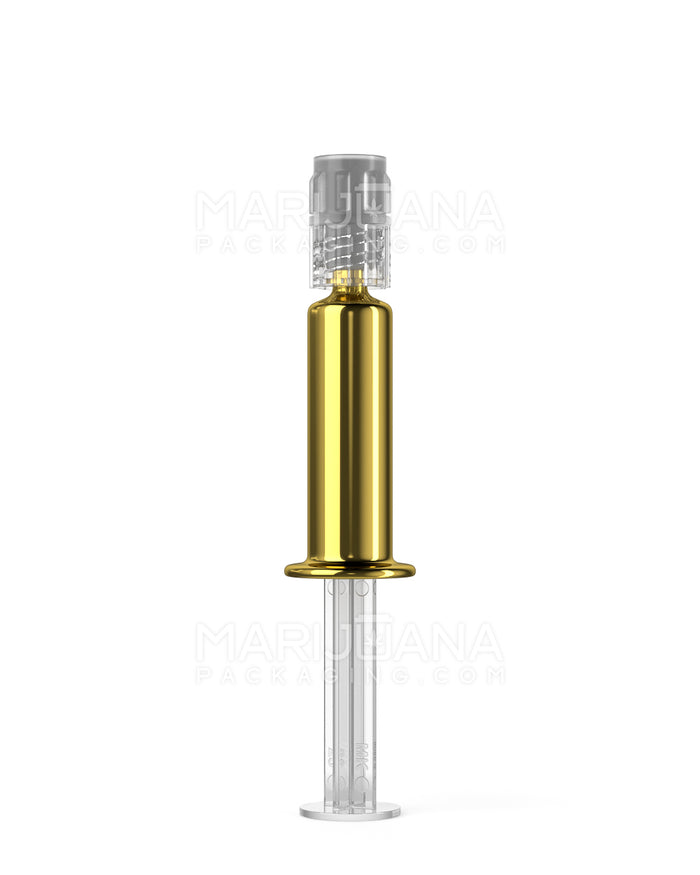 Luer Lock | Gold Glass Dab Applicator Syringes | 1mL - No Measurements - 100 Count Image