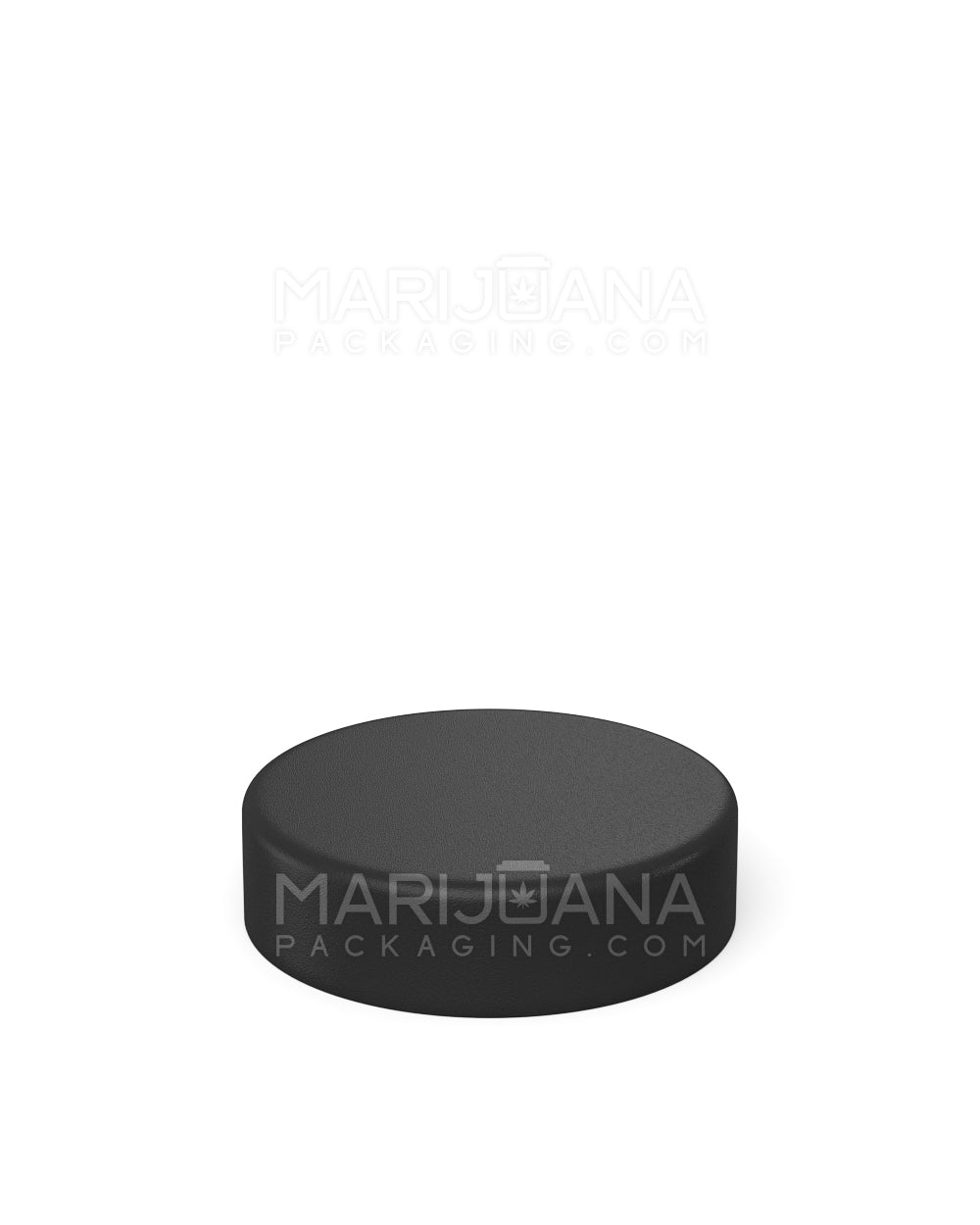 Smooth Screw Top Plastic Caps w/ Foam Liner | 50mm - Matte Black - 100 Count - 3