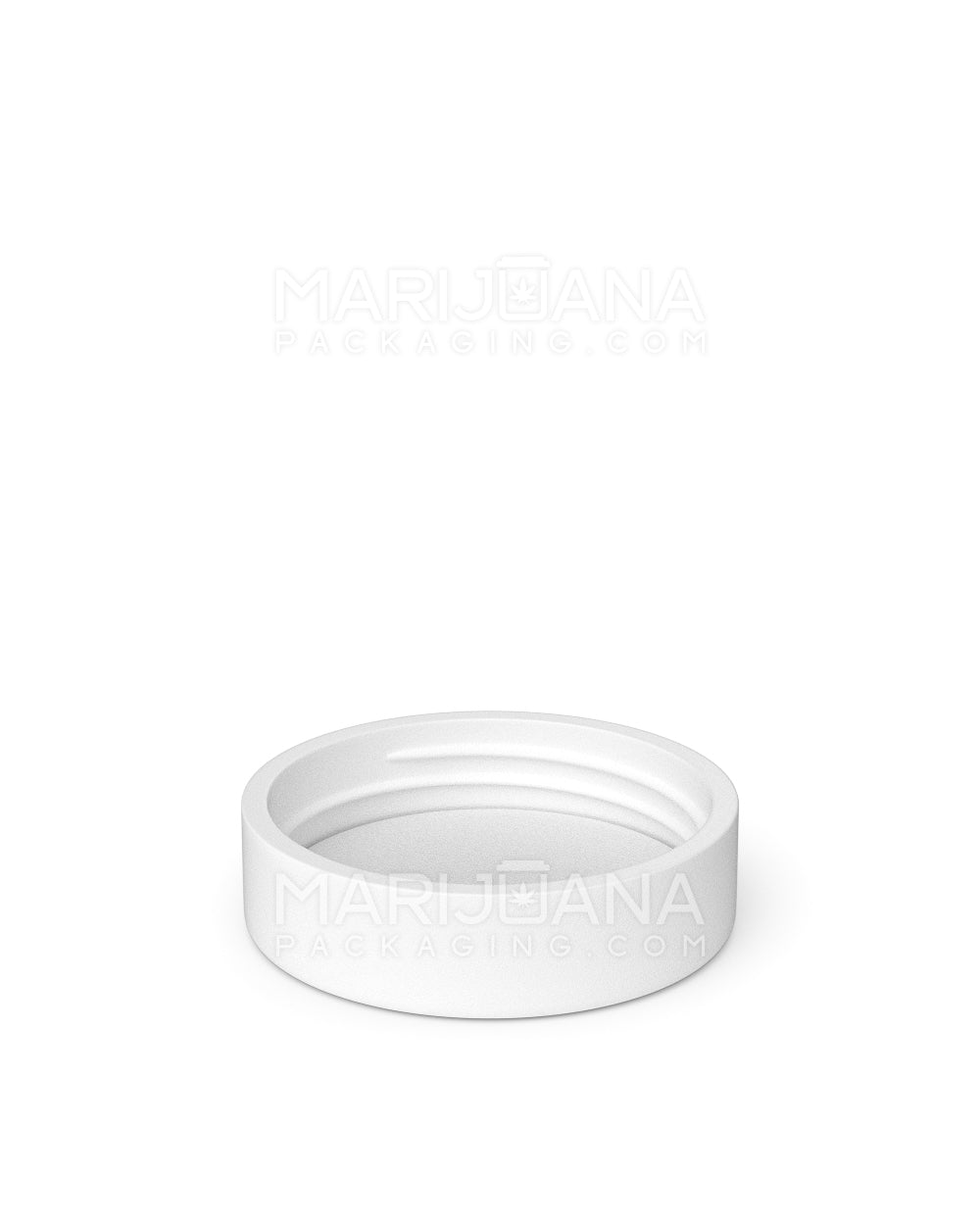 Smooth Screw Top Plastic Caps w/ Foam Liner | 50mm - Matte White - 100 Count - 4