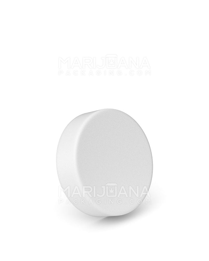 Smooth Screw Top Plastic Caps w/ Foam Liner | 50mm - Matte White | Sample Image