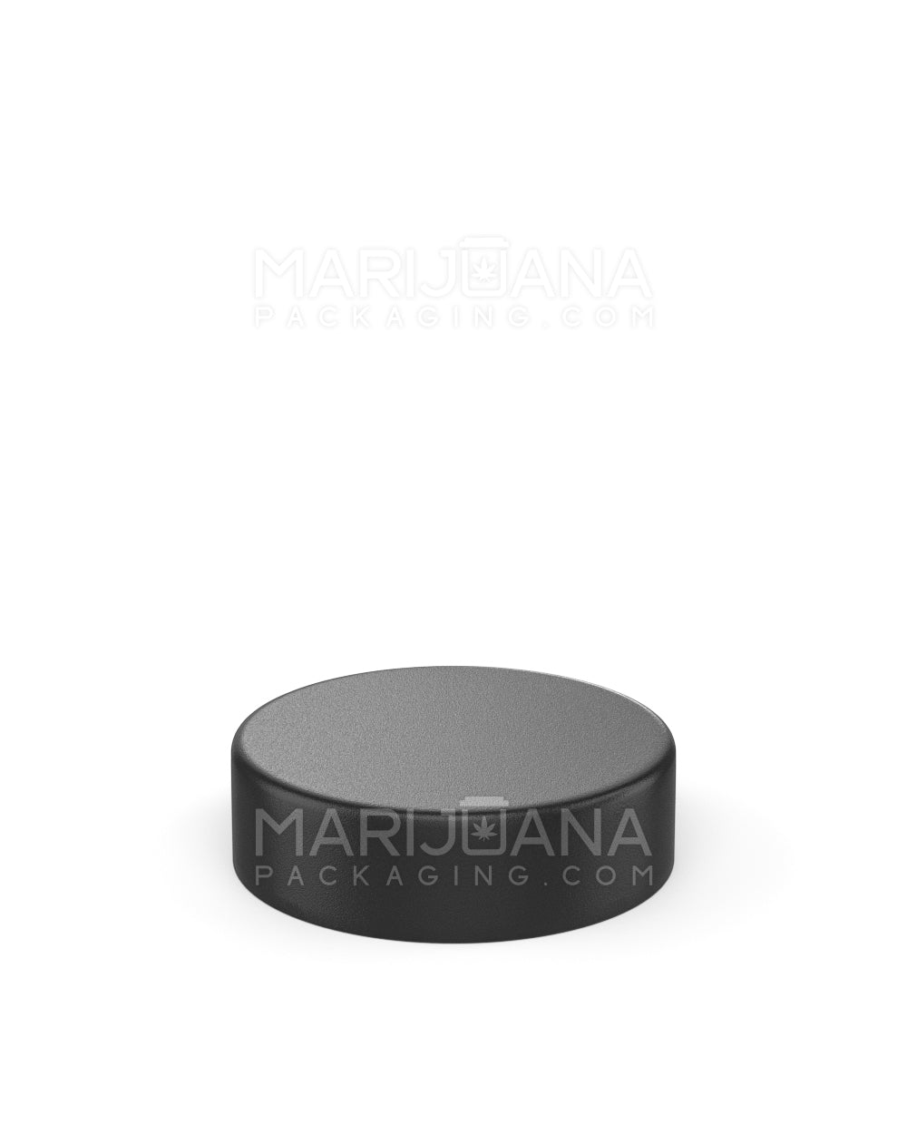 Child Resistant Smooth Push Down & Turn Plastic Caps w/ Foam Liner | 50mm - Matte Black | Sample - 3