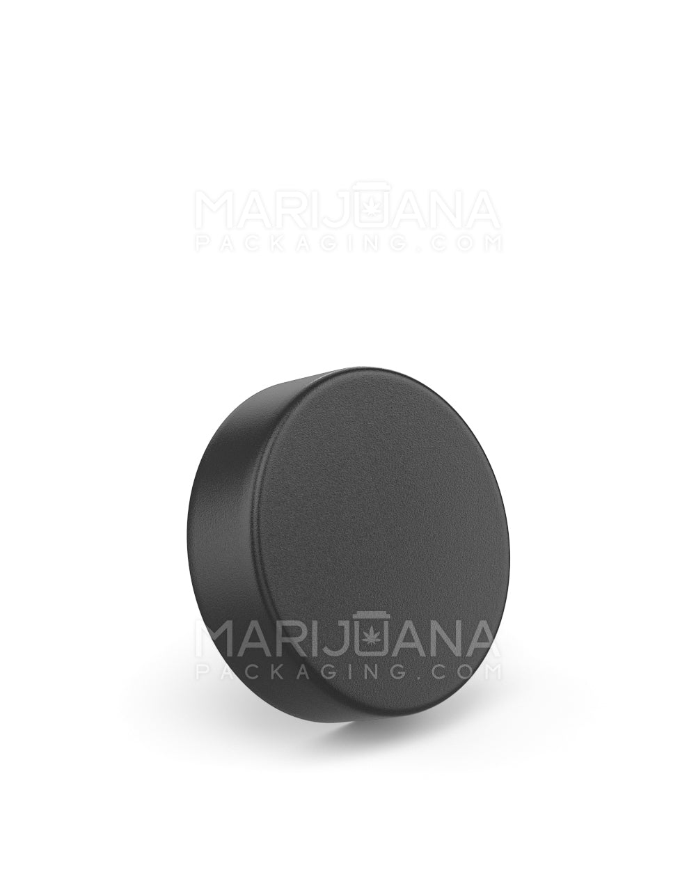 Child Resistant | Smooth Push Down & Turn Plastic Caps w/ Foam Liner | 50mm - Matte Black - 100 Count - 1