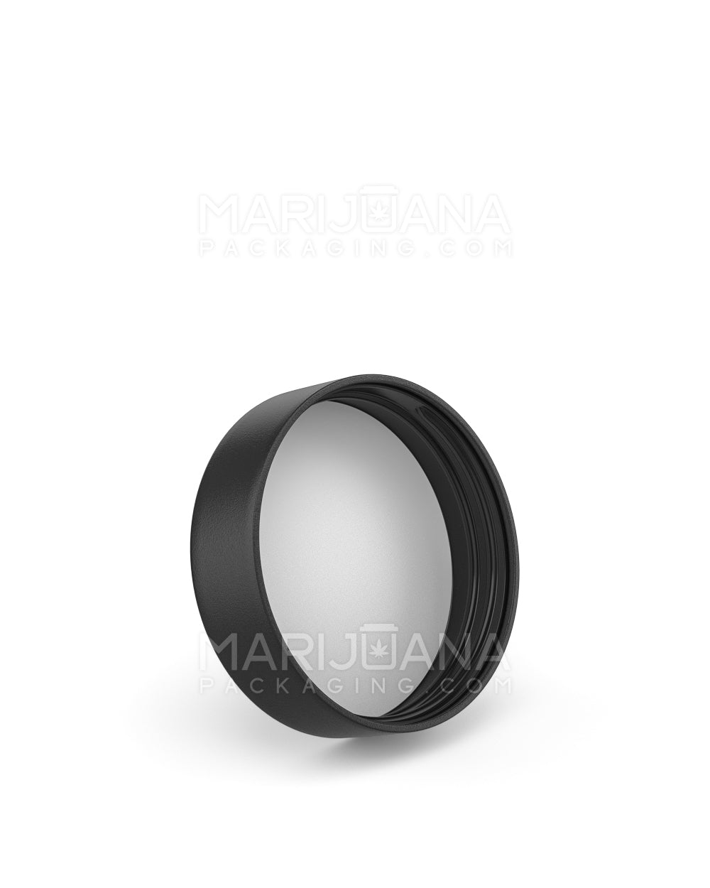 Child Resistant Smooth Push Down & Turn Plastic Caps w/ Foam Liner | 50mm - Matte Black | Sample - 2