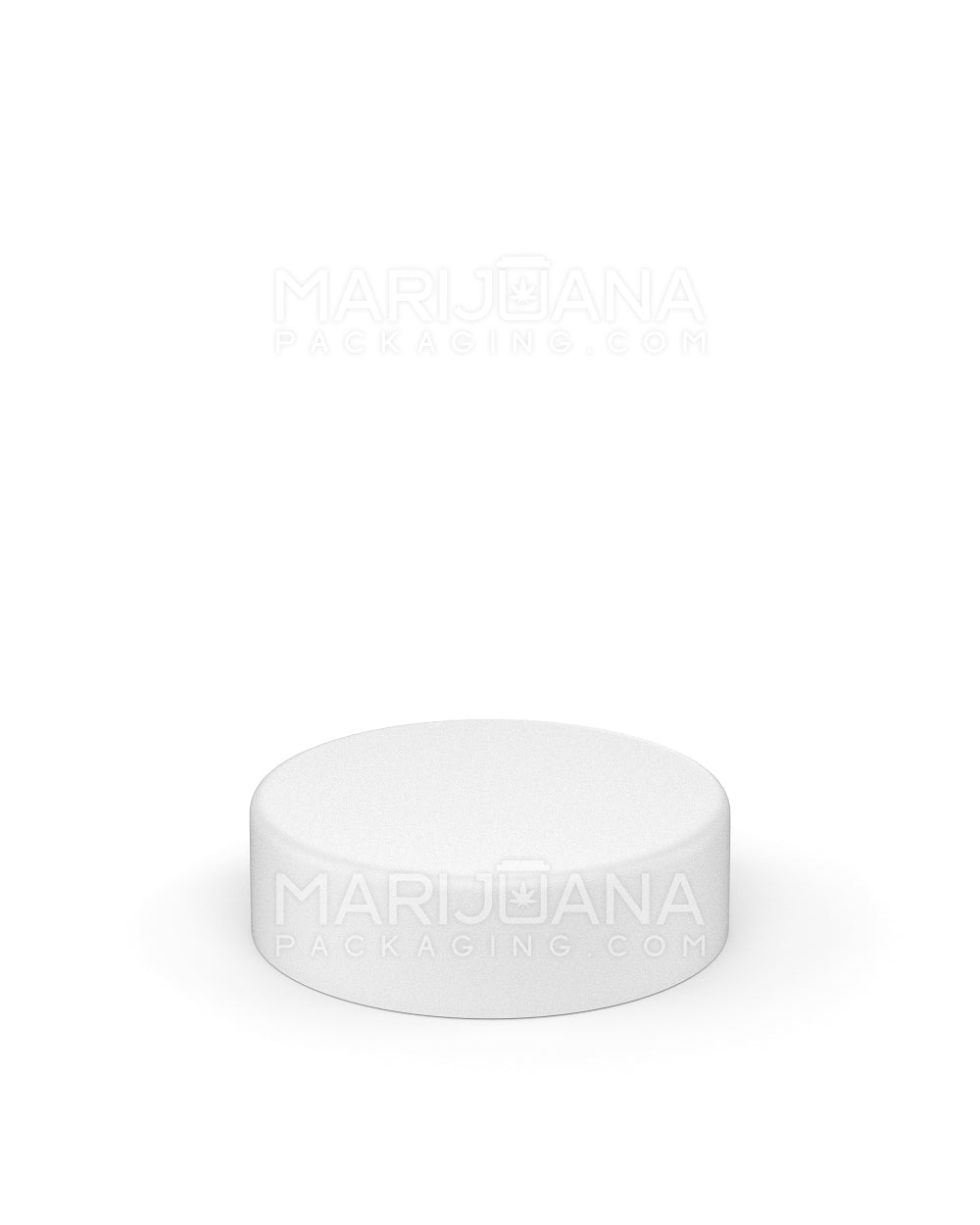 Child Resistant Smooth Push Down & Turn Plastic Caps w/ Foam Liner | 50mm - Matte White | Sample - 3