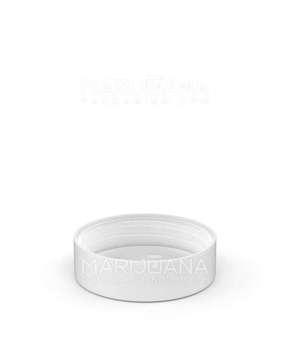 Child Resistant Smooth Push Down & Turn Plastic Caps w/ Foam Liner | 50mm - Matte White | Sample - 4