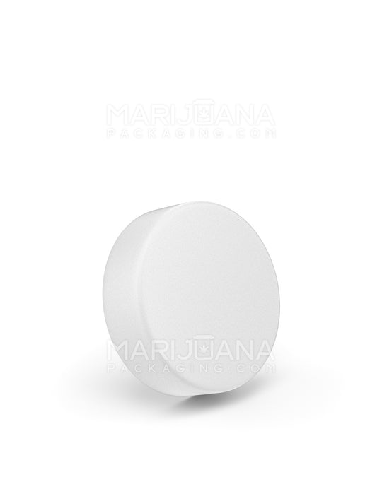 Child Resistant Smooth Push Down & Turn Plastic Caps w/ Foam Liner | 50mm - Matte White | Sample - 1