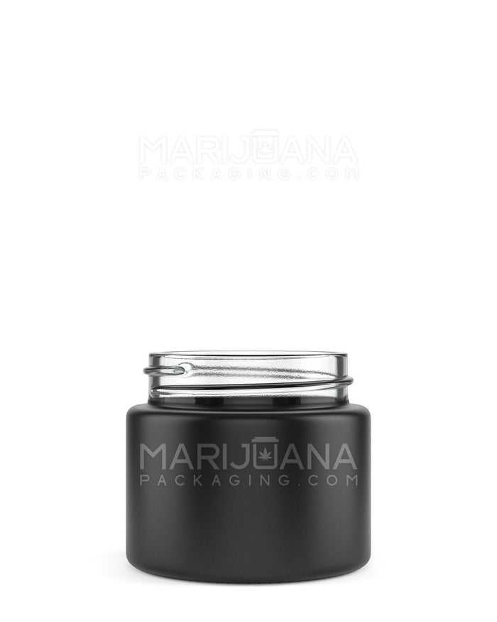 Straight Sided Matte Black Glass Jars | 50mm - 2oz | Sample Image