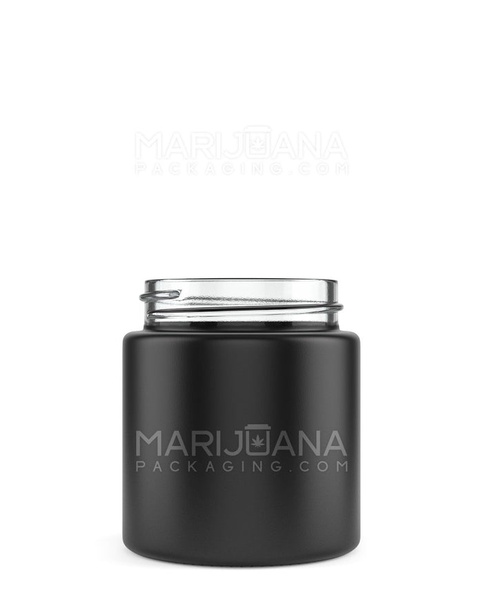 Straight Sided Matte Black Glass Jars | 50mm - 3oz | Sample Image