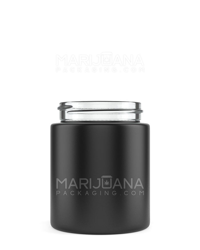 Straight Sided Matte Black Glass Jars | 50mm - 4oz | Sample Image