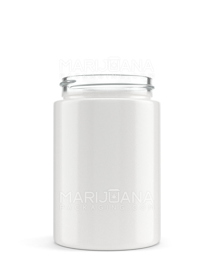 Straight Sided Glossy White Glass Jars | 50mm - 5oz | Sample Image