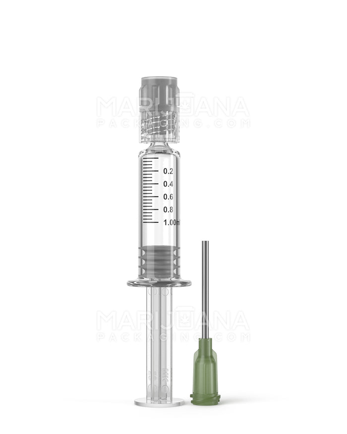 Luer Lock Glass Dab Applicator Syringes w/ Needle Tip | 1mL - 0.2mL Increments | Sample Image