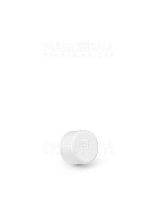 Child Resistant | Smooth Push Down & Turn Plastic Caps for Glass Tube w/ Foam Liner | 20mm - Matte White - 400 Count - 1