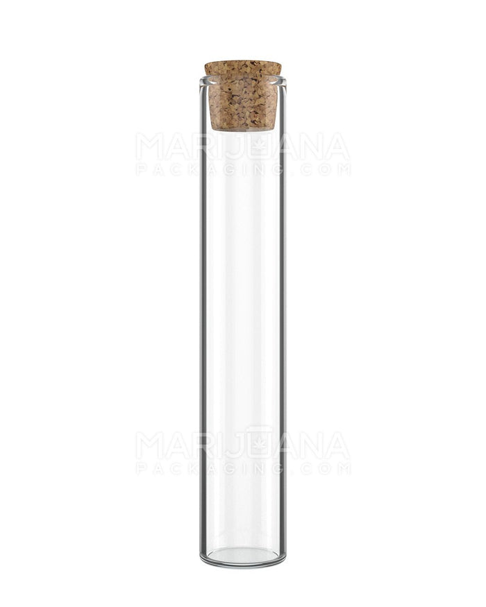 Glass Pre-Roll Tube with Cork Top | 120mm - Clear Glass | Sample Image